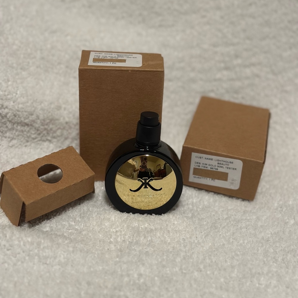 Gold and Black Perfume Bottle